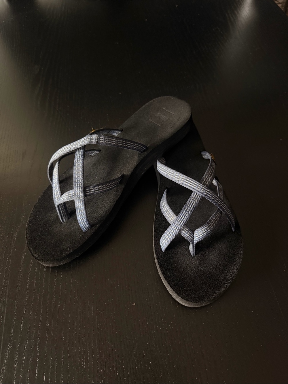 Teva Black Sandal with Light Gray Straps